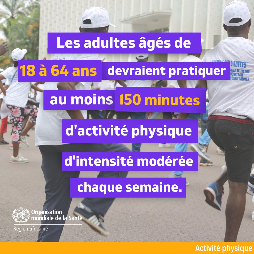 Motivation du lundi : l'activité physique est bonne pour la santé ! 🧘🏿‍♀️🕺🏿🏊‍♀️

Cette semaine, prenez le temps de faire une activité physique pour rester en bonne santé :
🚶🏾Marche
🕺🏾Danse
🏊🏽Natation
🚴🏾Cyclisme
👩🏾‍🌾Jardinage
🎄Décoration

Chaque geste compte ! #LuttonsContreLesMTN