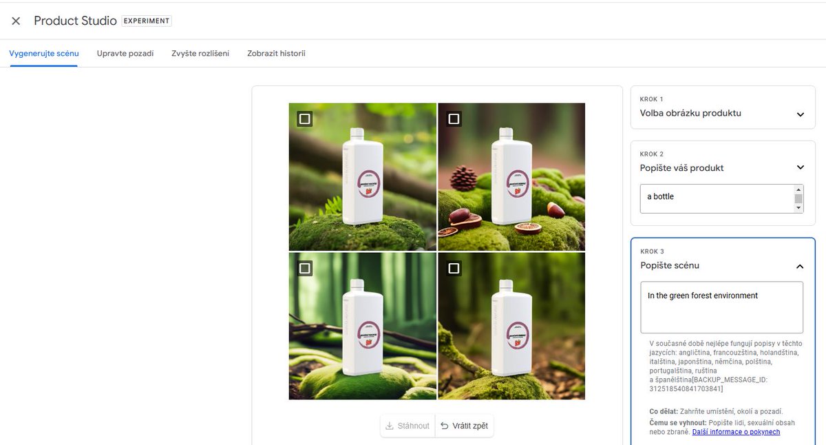 Už jste zkoušeli Product Studio v Google Merchant pro generování pozadí pomocí AI u produktových obrázků?