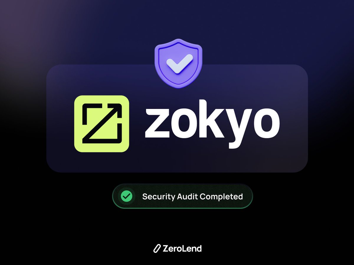 zerolendxyz's tweet photo. 🔒 ZeroLend's Security Update

We’re proud to share that ZeroLend’s smart contracts have successfully passed a security audit by @zokyo_io Security.

Highlights:
• 0 critical or high issues identified.
• 100% testable code coverage (above the industry standard).
• Recommendations for enhancing security are being implemented.

Read our report: https://t.co/ocYB7MpWOx