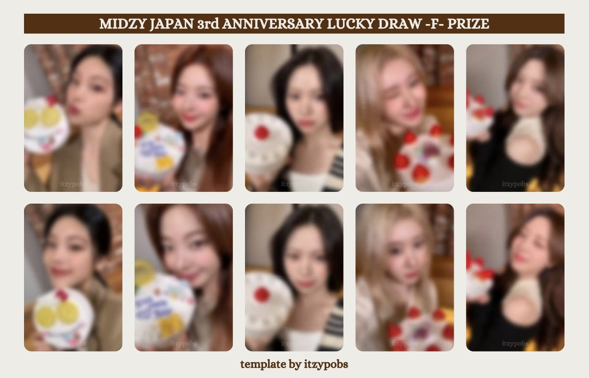 🎂 ITZY MIDZY & JAPAN DEBUT 3RD ANNIVERSARY lucky draw F prize pcs