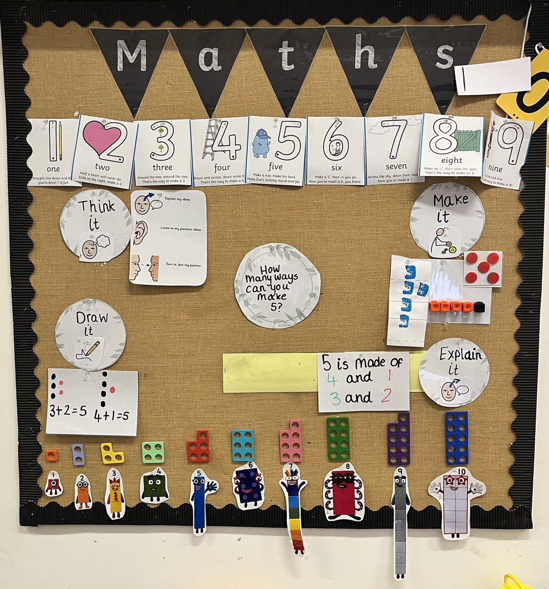 MrMarkerPlym's tweet image. Clever subtle tweaks being made to EYFS maths provision around @stchris_trust.
‘Think it, Make it, Draw it, Explain it’ Principles of maths to deepen understanding of number, building those firm foundations required for mastery. #MathsMastery
