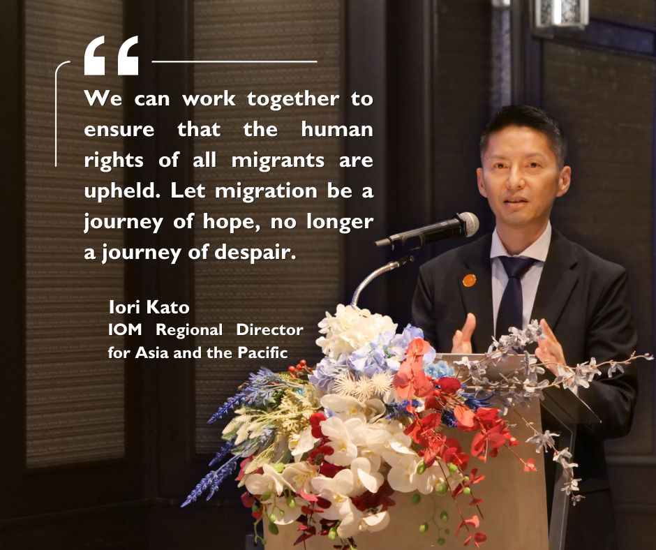 IOMAsiaPacific's tweet image. Over the past two weeks, IOM, @baliprocessrso, @ICRC &amp;amp; @Refugees met with government representatives from 11 #BaliProcess states in 🇹🇭 to discuss improving responses to missing migrants in Asia. We stand ready to support practical #solutions to create safer #migration pathways.