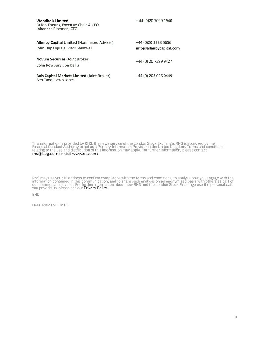 📢 Exciting Update from #Woodbois!

We’re delighted to share that our latest #RNS has been published today.

✅ Order Book Update
✅ Shipping Update
✅ Improved Payment Terms
✅ Maintaining Production During Rainy Season
✅ Salary Cost Savings

Read the full article here 👇