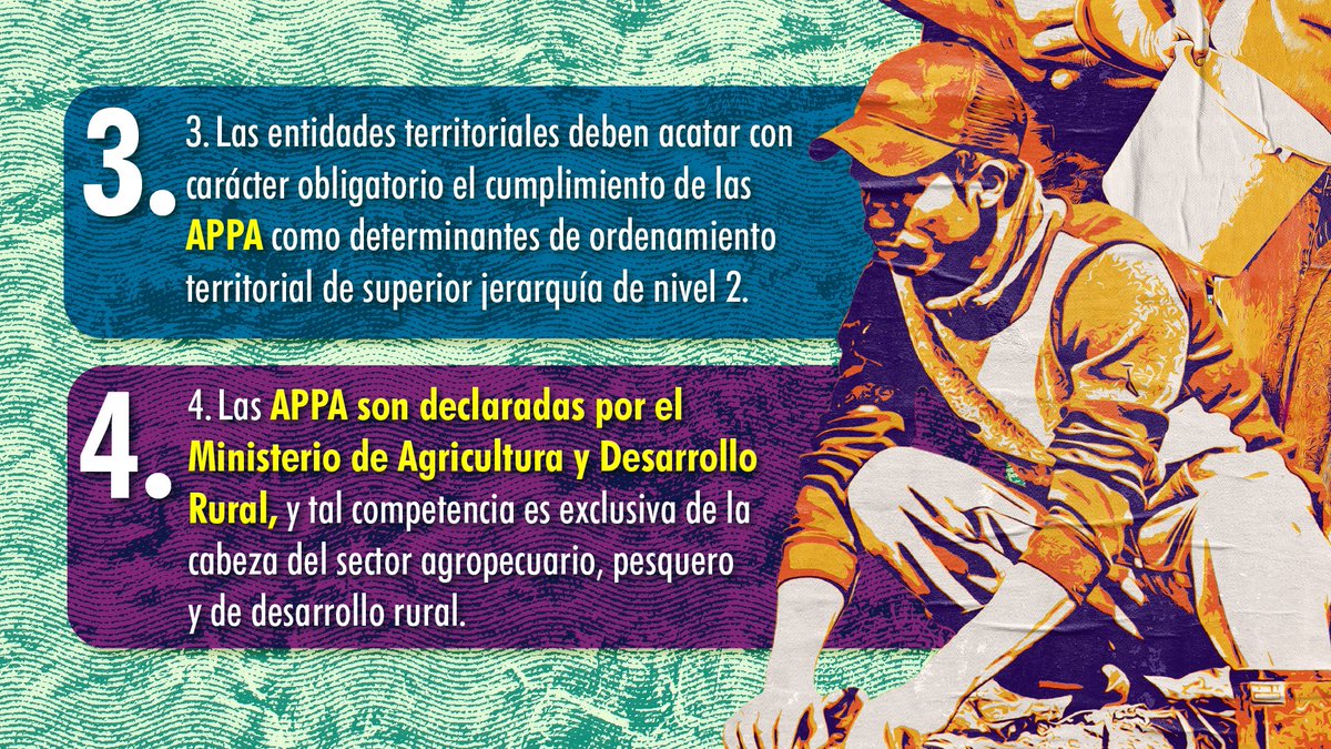 MinAgricultura's tweet photo. ¡Las #APPA son territorios de #RevoluciónPorLaVida! 🌱💚Descubre cómo las Áreas de Protección para la Producción de Alimentos impulsan las economías campesinas, promueven sistemas agroalimentarios sostenibles y protegen nuestros suelos. 🌾¡Juntos avanzamos hacia una agricultura familiar, campesina, étnica y comunitaria 👩🏾‍🌾protagonista de la Colombia, #PotenciaAgroalimentaria! 🚜