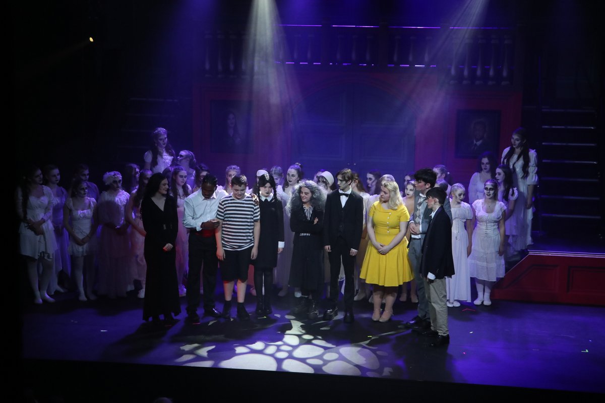 GryphonSchool's tweet photo. The Addams Family 2024 - what a phenomenal achievement! Performing 4 sold out shows - this dedicated cast and crew has gone above and beyond to deliver this amazing show. https://t.co/obppqXVHk6