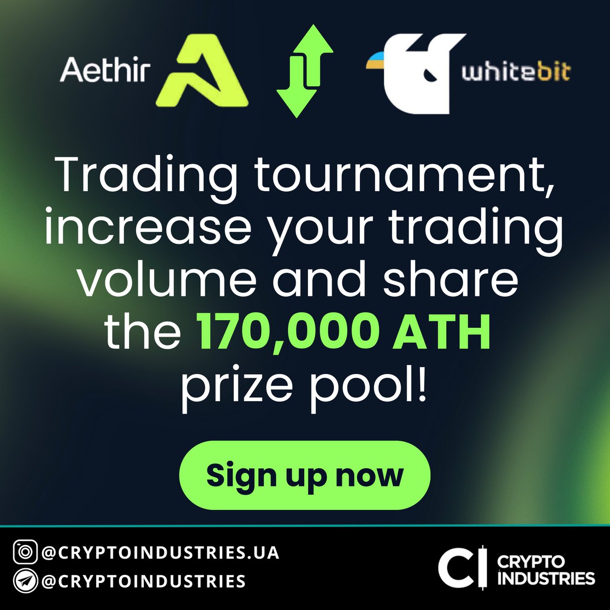 CI_community_ua's tweet photo. 🚀 Aethir (ATH) Trading Tournament on WhiteBIT! 🌟

Reward: $200+ 💰
Period: December 4 — December 20, 2024 📅
Investment: Minimal 🎯

How to participate?
1️⃣ Register on the @WhiteBIT_ua exchange and complete KYC verification if you haven’t already.
2️⃣ Confirm your participation in the tournament 👉 https://t.co/NfFDjPpVXO
3️⃣ Deposit $100 to your exchange account.
4️⃣ Trade on the spot pair  @AethirCloud ATH/USDT with a minimum trading volume of 10,000 USDT.
5️⃣ Wait for rewards distribution.

Prize Pool:
🏆 Top 20 traders with the highest trading volume will share 120,000 ATH.
🎉 Another 20 winners will be chosen randomly from participants who achieve at least 10,000 USDT trading volume and will share 50,000 ATH.

Don't miss your chance to earn $200+! 🚀
#CryptoIndustries #WhiteBIT #Aethir #ATH #TradingCompetition #Crypto