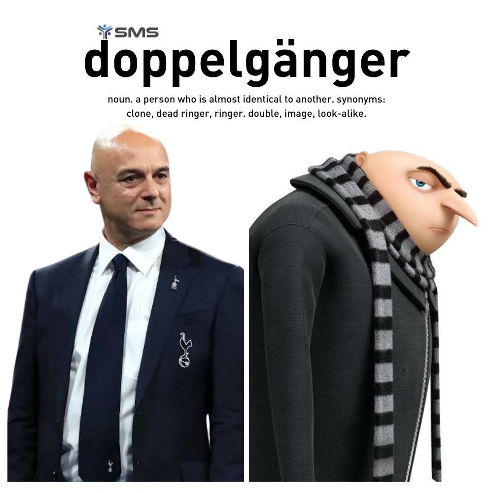 OfficialSMSNews's tweet photo. Spurs Chairman Daniel Levy &amp; Gru….separated at birth. #THFC  #CFC #LFC https://t.co/TRm32dtNlU