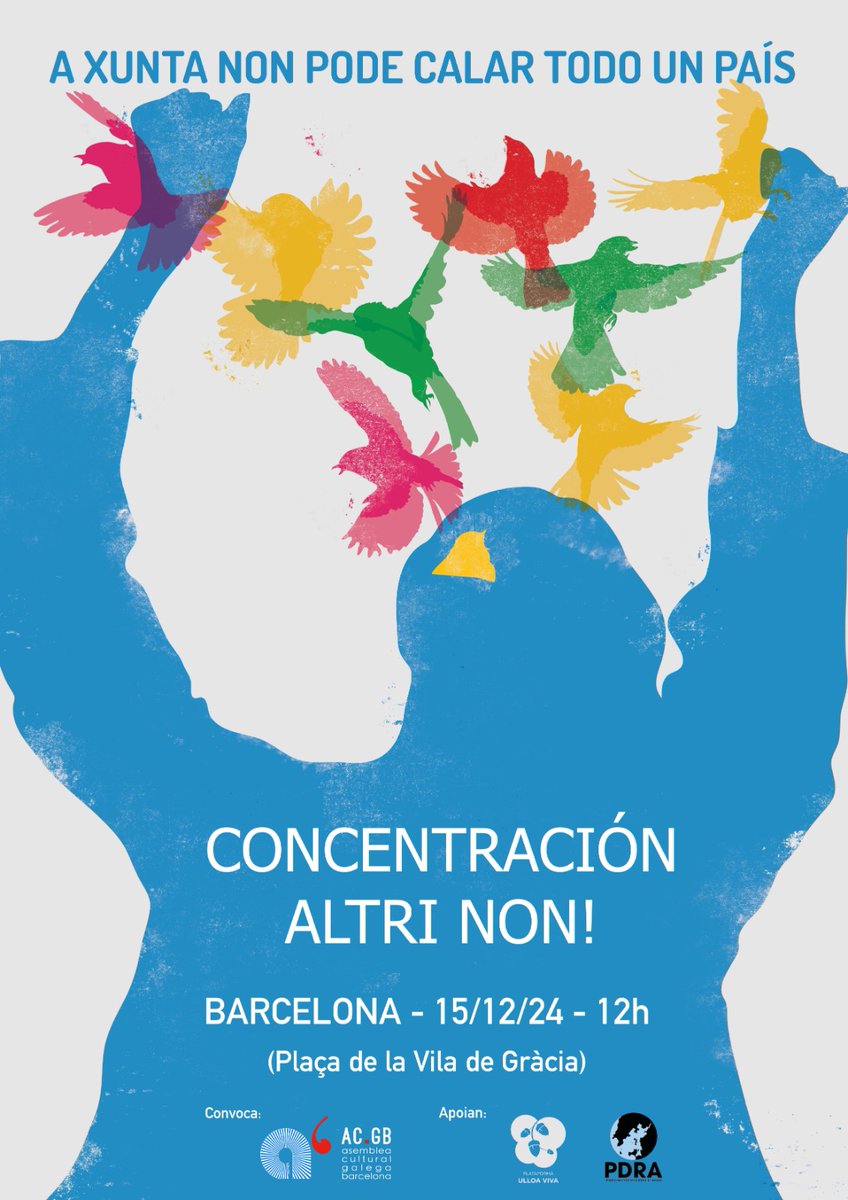 #AltriNon O domingo 15, ás 12, concentración en Barcelona.