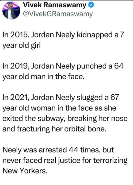 Daniel Penny should be applauded. Is there an award for taking out the garbage?