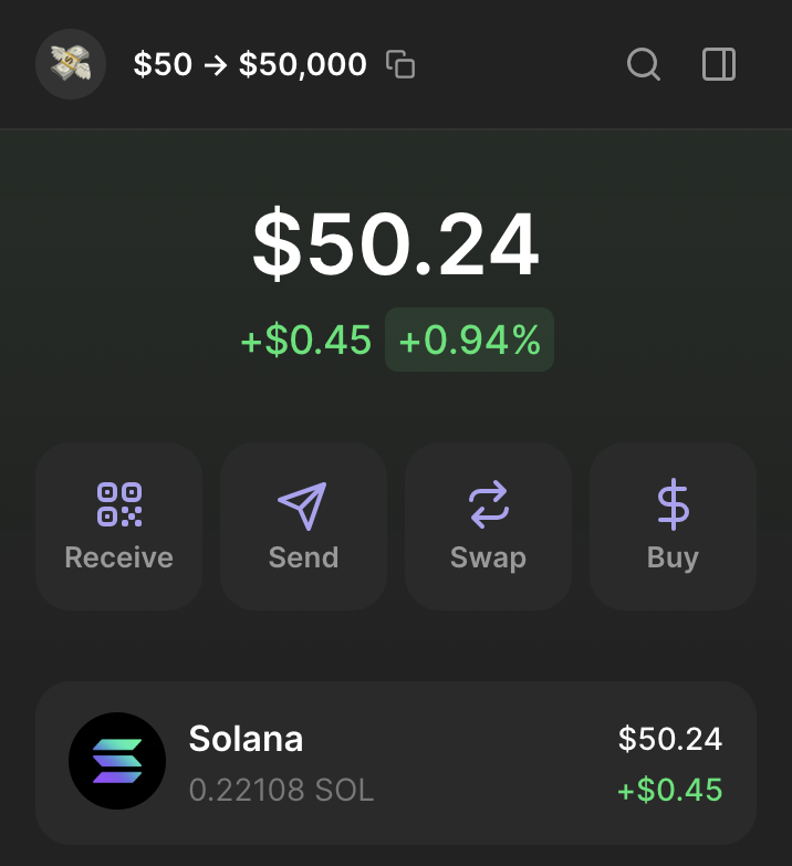 $50 → $50,000 challenge starts today!

+ Previous challenge completed in 9 days
+ 89% win rate, multiple 100x plays on $SOL
+ Only safe calls with clear targets

Like, RT, and drop a comment if you're interested.

Sending invites in DMs so must be followed.