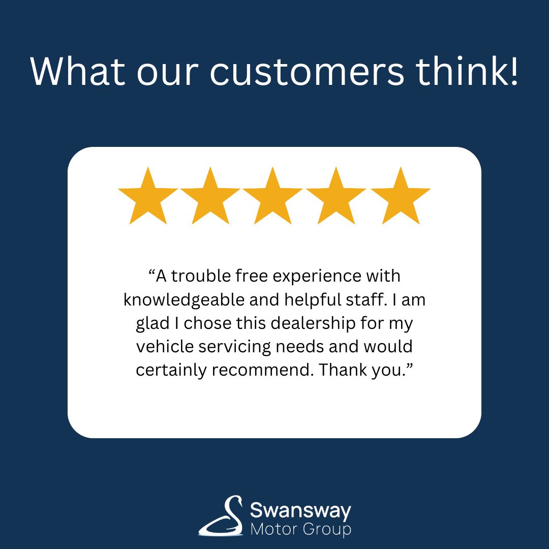 ⭐⭐⭐⭐⭐
Another 5 star review from one of our happy customers! 
We want to hear what you think! Whether you popped in for a look around or purchased a vehicle, we want to hear from you⬇️
Tell us how we did! ecs.page.link/Fu98c

#Swansway #Reviews #HappyCustomers #Liverpool