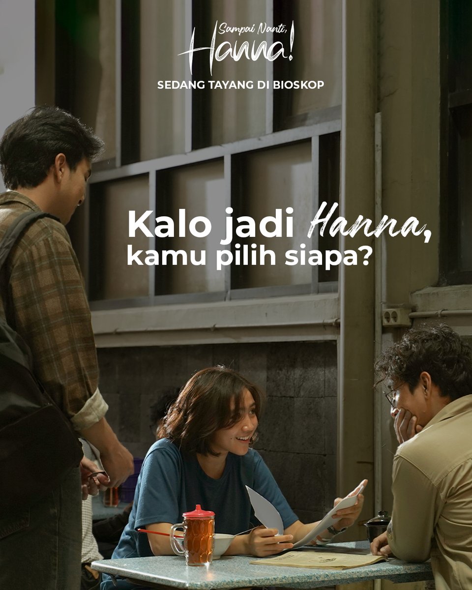 Delta_FM's tweet photo. Enak aja bilang “Orang lama pemenangnya, orang lama pemenangnya”
Orang Hanna maunya kasih tau jawabannya kalo kalian nonton #SampaiNantiHanna yang SEDANG TAYANG di bioskop 🤗!
#SampaiNantiHannaFilm #JodohTakLariKemana #PicklockFilms https://t.co/sPAULfjqfD