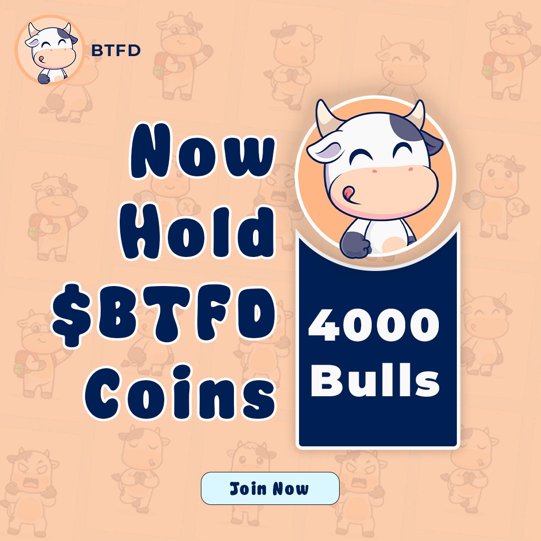 BTFD_COIN's tweet photo. 🔥 4000 Bulls Strong and Charging Ahead! 🔥
The $BTFD herd is UNSTOPPABLE! 🚀 Hold your coins, rally with us, and let’s dominate this dip together! 🐂💰 The journey’s just getting started – 

JOIN NOW - https://t.co/Wh24dm1WMG

#BTFD #BullRun #TheBullsHerd #JoinNow #Cryptopresale