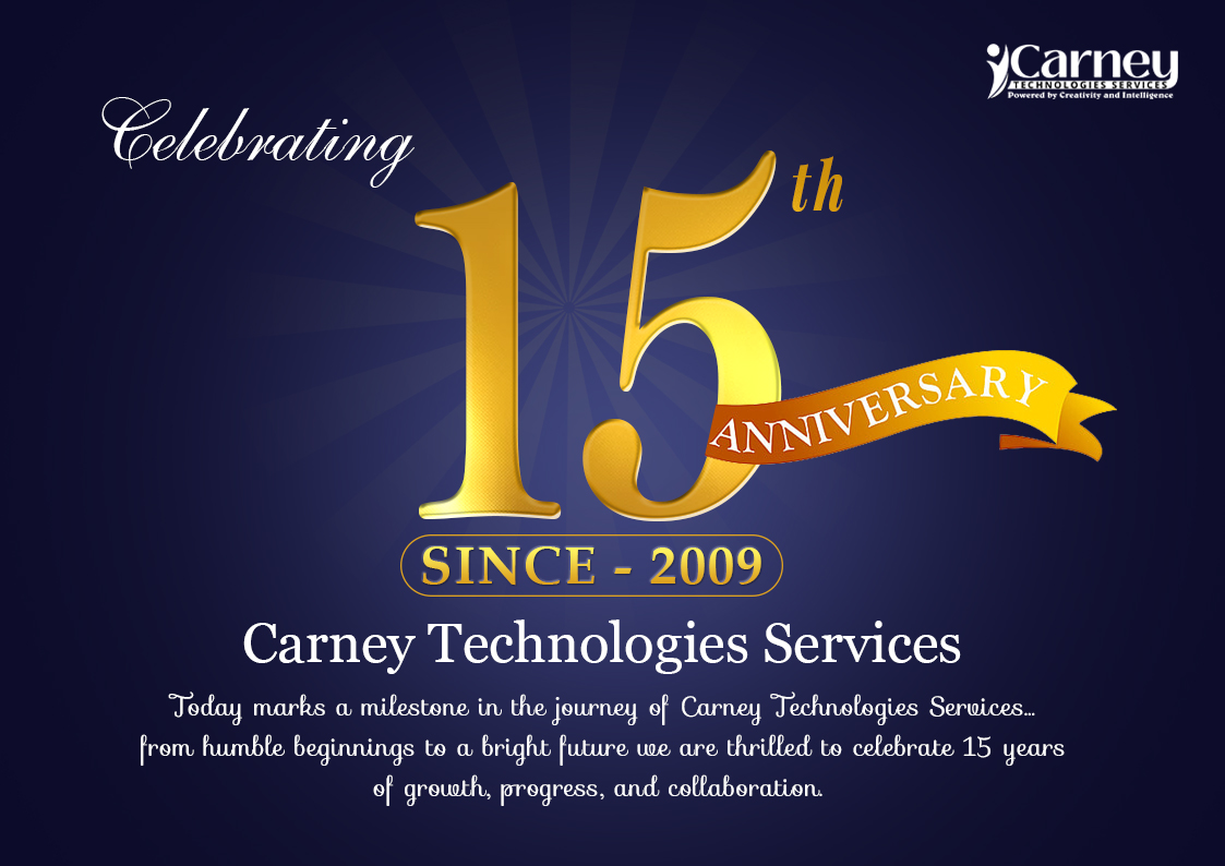 Carneytech's tweet photo. 𝐂𝐞𝐥𝐞𝐛𝐫𝐚𝐭𝐢𝐧𝐠 𝟏𝟓 𝐘𝐞𝐚𝐫𝐬 𝐨𝐟 𝐂𝐚𝐫𝐧𝐞𝐲 𝐓𝐞𝐜𝐡𝐧𝐨𝐥𝐨𝐠𝐢𝐞𝐬 𝐒𝐞𝐫𝐯𝐢𝐜𝐞𝐬!
We started with a dream to empower businesses with innovative digital marketing. Thank you for believing in us. Here's to growth, memories &amp; a bright future! ��

#CarneyTurns15 https://t.co/OCZYyfGUsl
