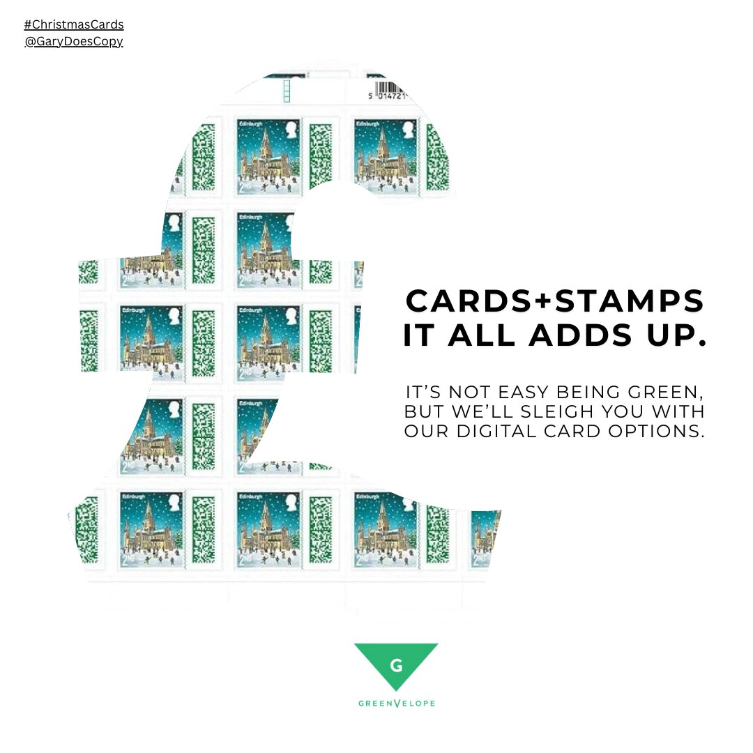 GaryDoesCopy's tweet photo. Cost of stamps?! Outrageous - @oneminutebriefs of the Day: Create posters to advertise #ChristmasCards for #ChristmasCardDay 🎄@Greenvelope @GreenvelopeSam
#creative #advertising #copywritng #marketing #ecofriendly https://t.co/w8tfofb5Ws