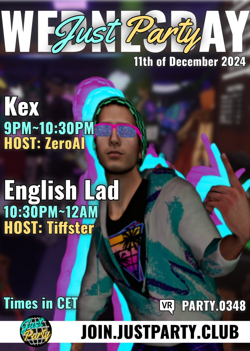This Wednesday! <a href="/Kex_VR/">Kex</a> &amp; English Lad will be helping us over that mid week bump