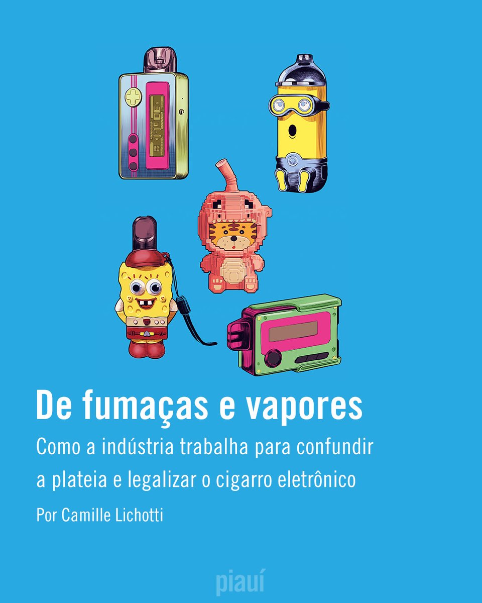 A nicotina nos vapes foi potencializada com o sal de nicotina, que chega ao cérebro quase instantaneamente, aumentando a fissura pela droga. "Faço analogia com o crack, que tem essa adição rápida", diz Roberto de Almeida Gil, oncologista do Inca. 
Leia: piaui.co/4imzygi