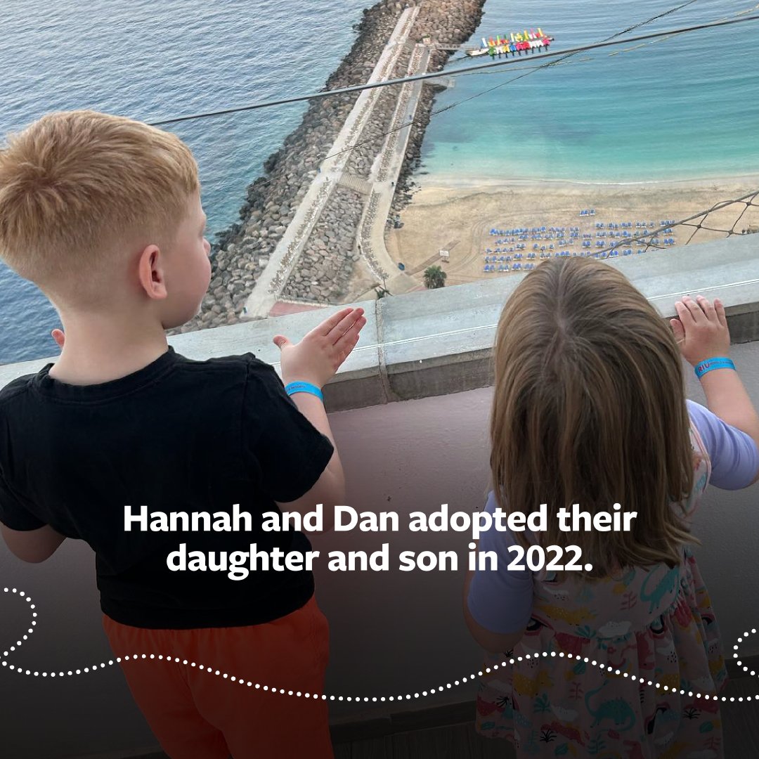 Youcanadopt's tweet image. Meet Hannah & Dan 👋
Hannah & Dan adopted their children when they were aged 4 and 2 🏡
💬 “For anyone considering adoption, I’d just say do it. It’s been the most life-changing thing we could have dreamt to do.”
Learn more youcanadopt.co.uk 🔗
#YouCanAdopt