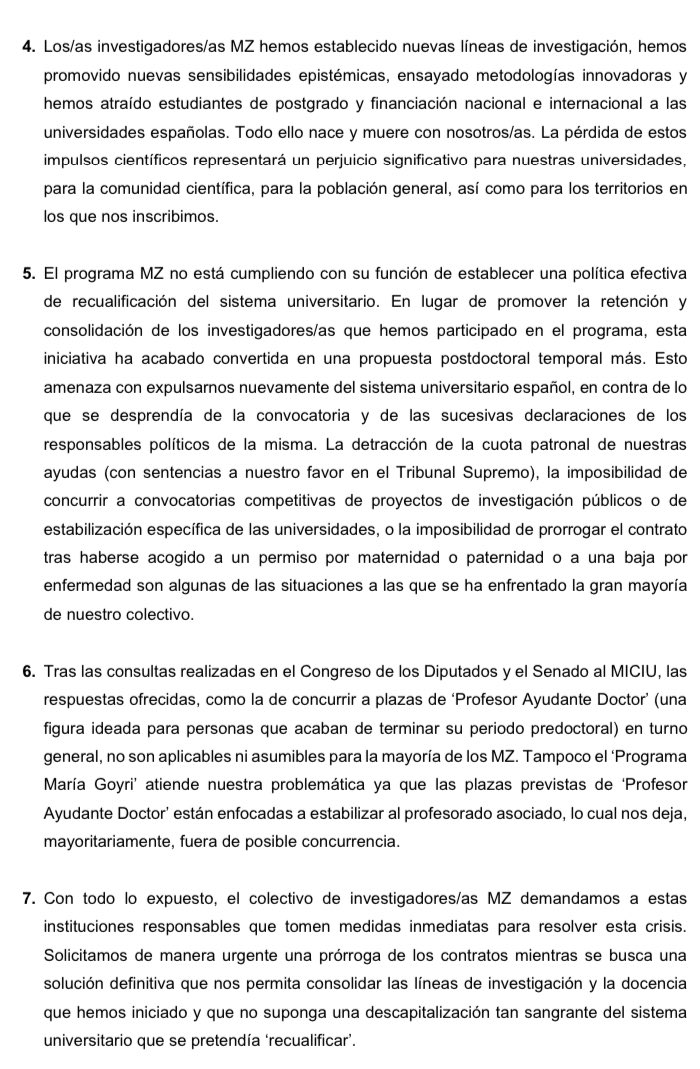 OIntegridadEsp's tweet photo. El Colectivo de Investigadoras e Investigadores María Zambrano del Sistema Universitario Español nos hace llegar este mensaje que deseamos transmitir. 

#MariaZambrano #MeQuieroQuedar #RetengamosTalento https://t.co/iPpTd5AWT3
