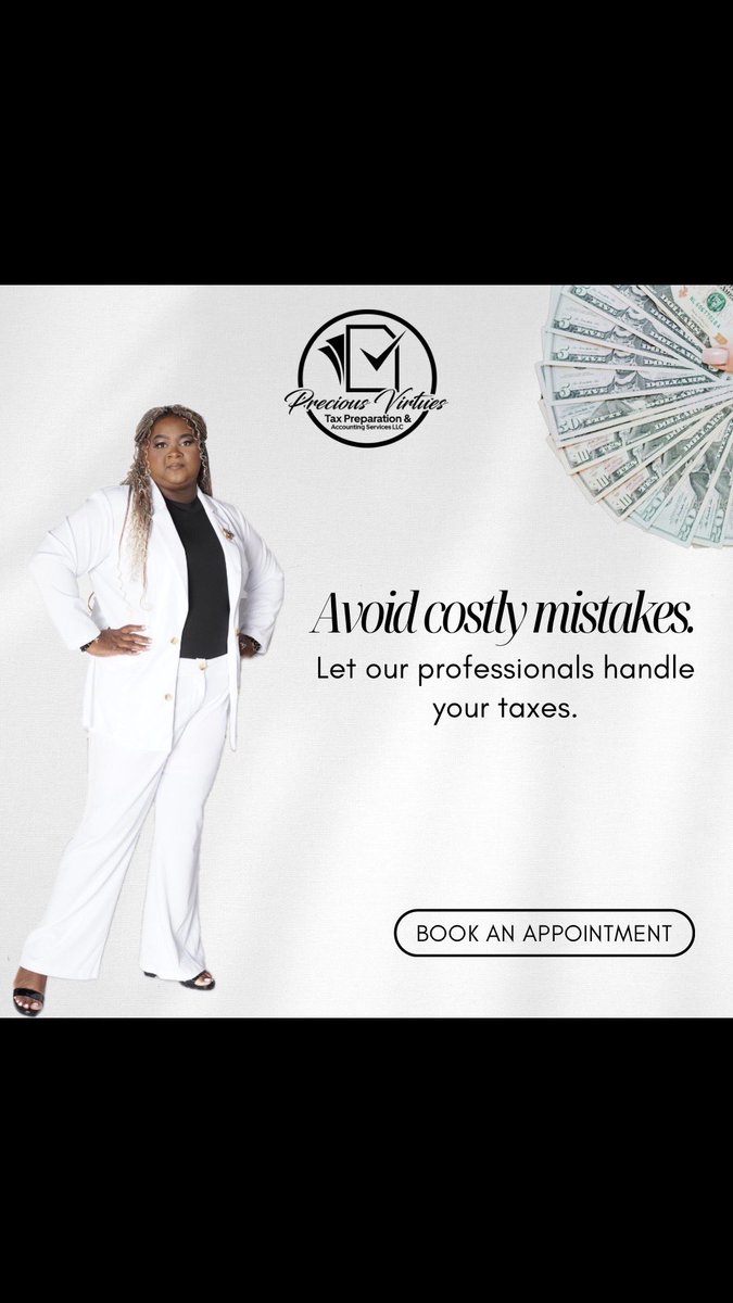 Precioustax's tweet photo. 🚨Don’t let costly tax mistakes cost you! 🚨 We’ll ensure you file correctly and get the maximum refund possible. 🧾

Book your appointment today and enjoy peace of mind this tax season! 
https://t.co/APvKN4hf3e 
#PVTPAS https://t.co/Kb6YPze1vk