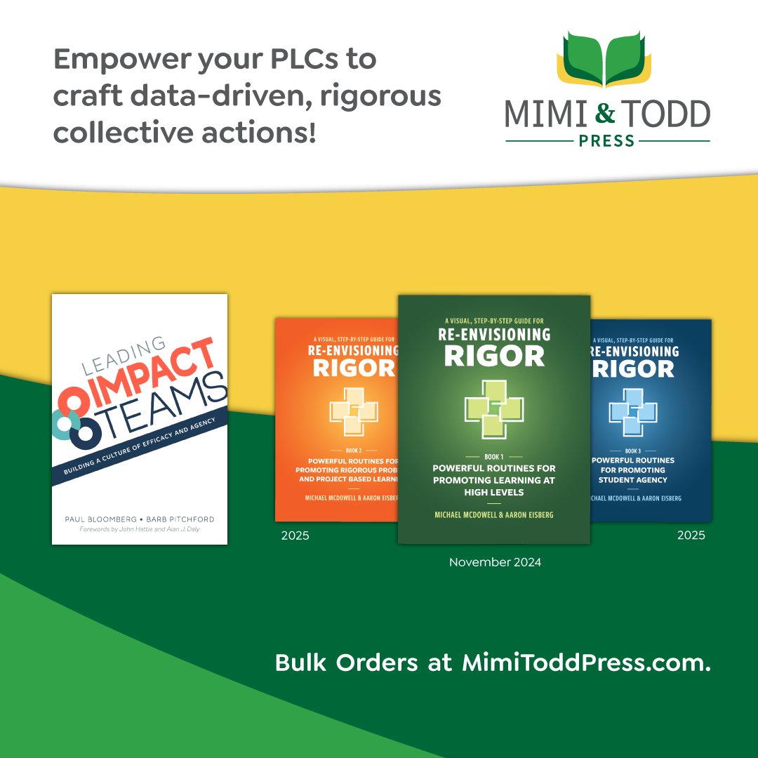 Building learner agency and rigor has never been simpler! With the #ImpactTeams framework and step-by-step routines from #ReenvisioningRigor, educators can uplift every student’s strengths! 🌟✊

IT amzn.to/3RNhCko?utm_ca… 
RR amzn.to/3YOZ4Du?utm_ca…