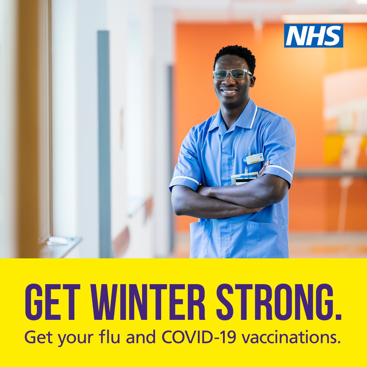 Get vaccinated to make sure you’re protected from flu and COVID-19 over the festive period.

If you’re a frontline health or social care worker, reduce the risk of serious illness by getting your flu and COVID vaccines.

nhs.uk/wintervaccinat…