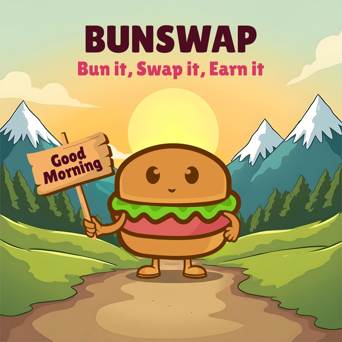 BunswapApp's tweet photo. GM, say it back https://t.co/CBHtdauCPF