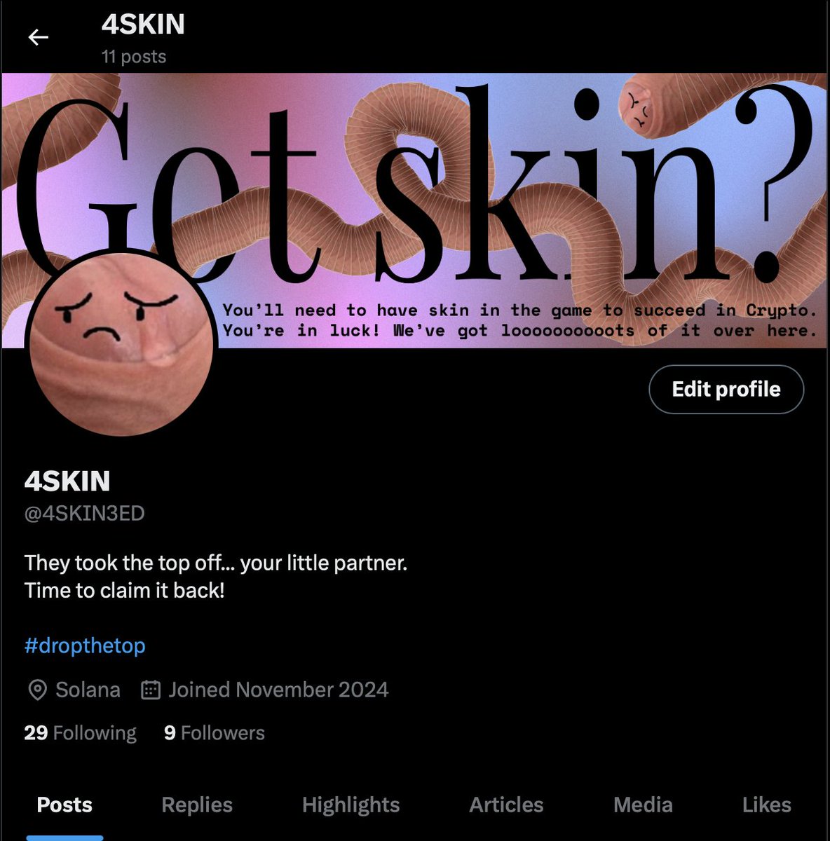 4SKIN3ED's tweet photo. WE JUST GOT A NEW COVER ON OUR PAGE!
SOON... VERY SOON YOU'LL BE ABLE TO GET A COVER FOR YOUR LITTLE FELLA TOO. #4SKIN #DROPTHETOP #cryptocurrency #forexskintrading https://t.co/OjMDm1GIjH