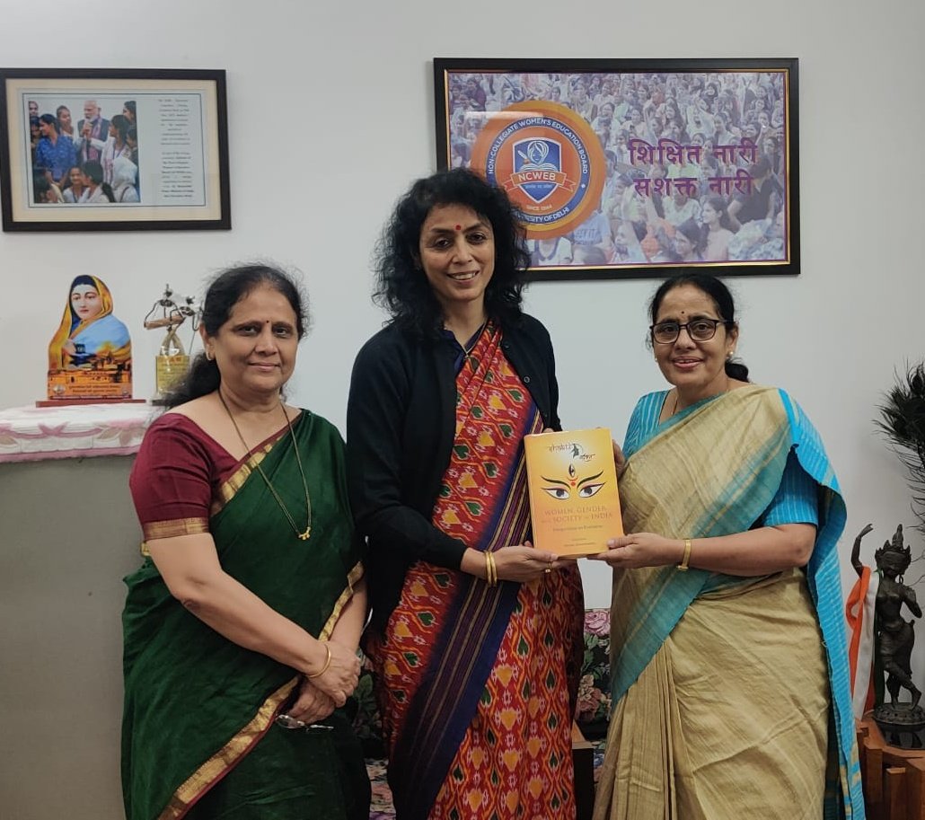 DrGeetaBhatt's tweet photo. Finally  the Copy of the much awaited book 'Women, Gender and Society in India' received from Nayana Sahasrabuddhe ji and Dr. Jyoti Chauthaiwale ji. Got an opportunity to contribute a chapter in the same. @NayanaSahasrab1
@jvchauthaiwale @VaradaSambhus. @Bharatiyastree
#Feminism https://t.co/8f9utTOr4n