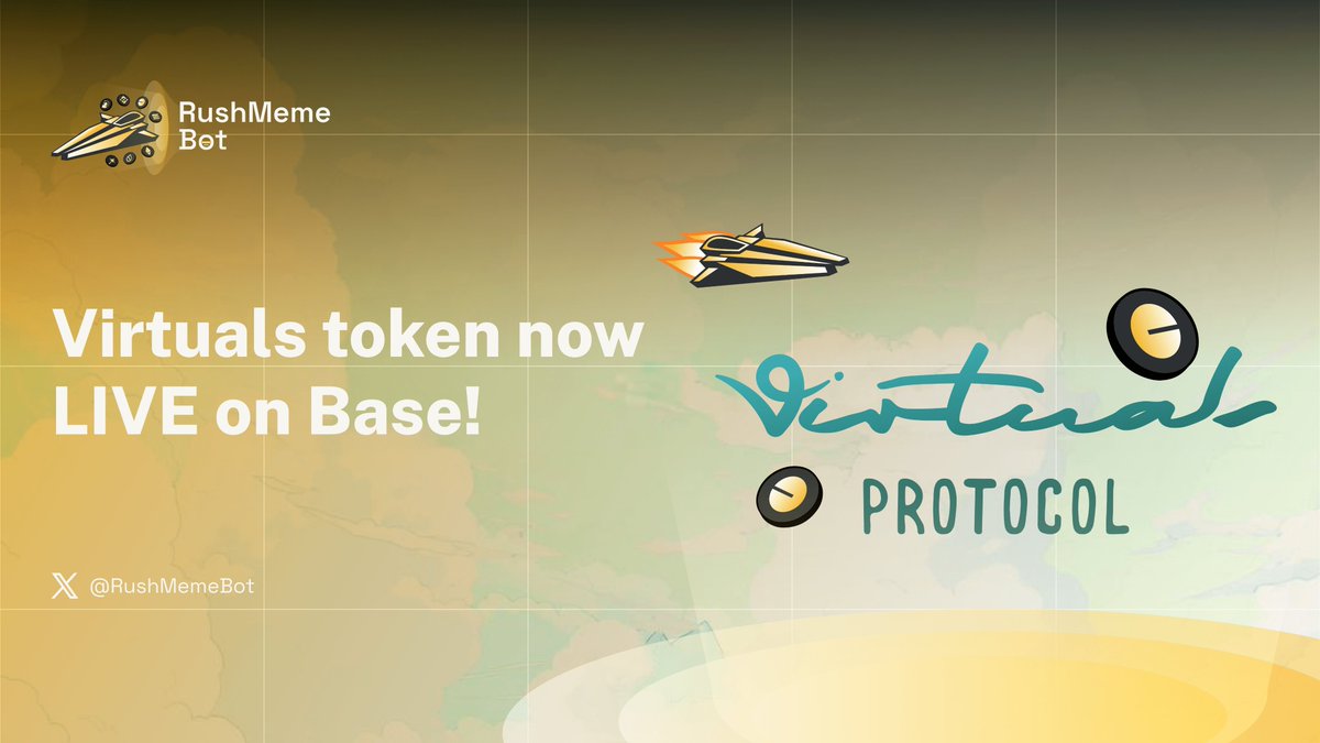 RushMeme (@rushmemebot) on Twitter photo RushMeme Now Supporting <a href="/virtuals_io/">Virtuals Protocol</a> Trading!
Paste your favorite AI agent's CA & trade directly with $ETH on #BASE network!
π t.me/RushMemeBot RushMeme Now Supporting <a href="/virtuals_io/">Virtuals Protocol</a> Trading!
Paste your favorite AI agent's CA & trade directly with $ETH on #BASE network!
π t.me/RushMemeBot