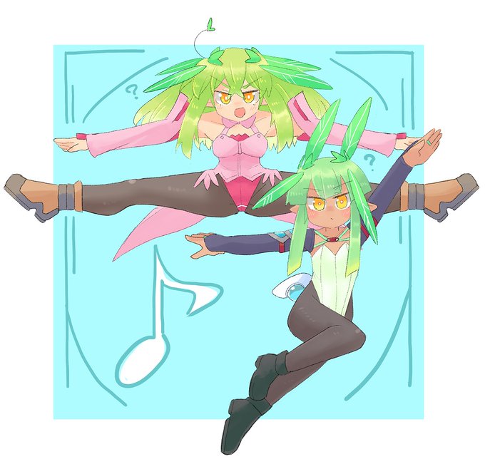 【新作】バレエでキレッキレに踊るクマのやつ
開脚描きたかったのでアノーアちゃんとヤチちゃん 