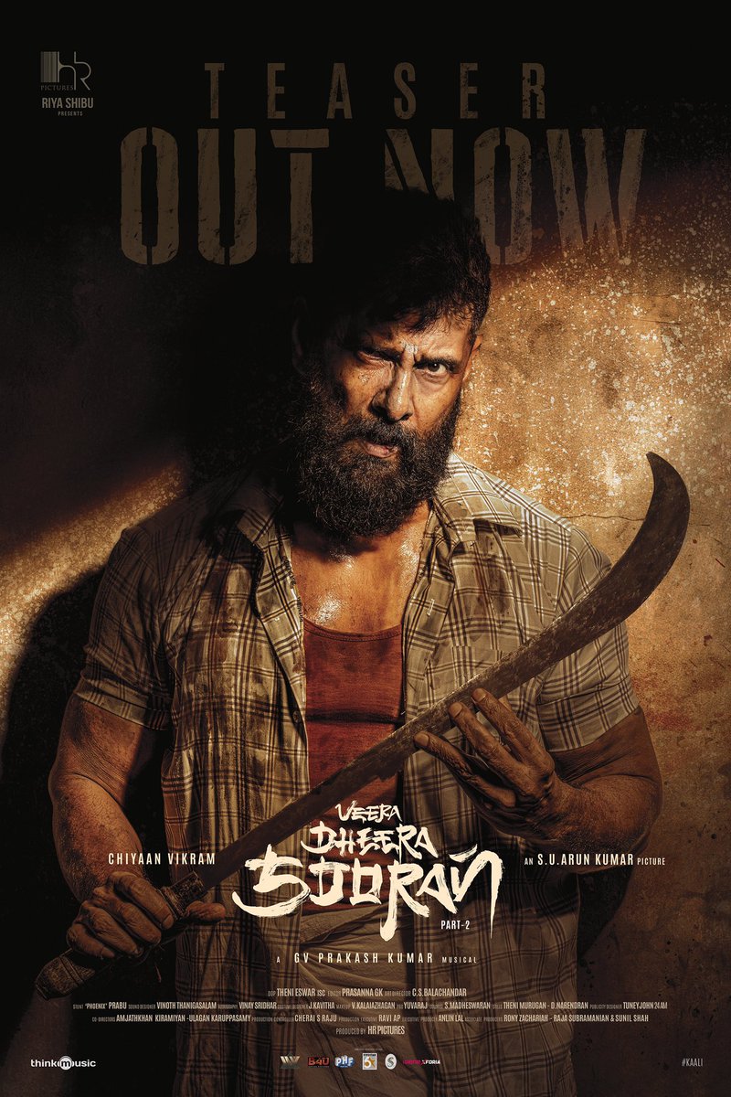 CreationAps's tweet photo. Presenting to you… the #KAALI you were all eagerly waiting for ⚡️😎

A tale of vengeance awaits... VEERA DHEERA SOORAN TEASER OUT NOW🔥 

@chiyaan's #VeeraDheeraSooranTeaser - https://t.co/vIR1uzbnic

#ChiyaanVikram ❤️‍🔥
#VeeraDheeraSooran 
@sooriaruna @Kalaiazhagan15 @proyuvraaj https://t.co/DJ7wNMyUYz