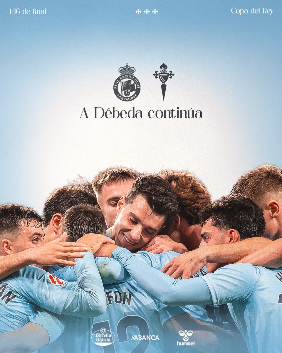 RCCelta's tweet photo. ¡El @realracingclub será nuestro rival en los 1/16 de final de la #CopaDelRey!

📆 3, 4 o 5 de enero de 2025.
🏟️ Campos de Sport del Sardinero.

¿Nos vemos en Santander, celtismo? 😏

#ADébeda 🏆 https://t.co/Oj8Sbvb4bz