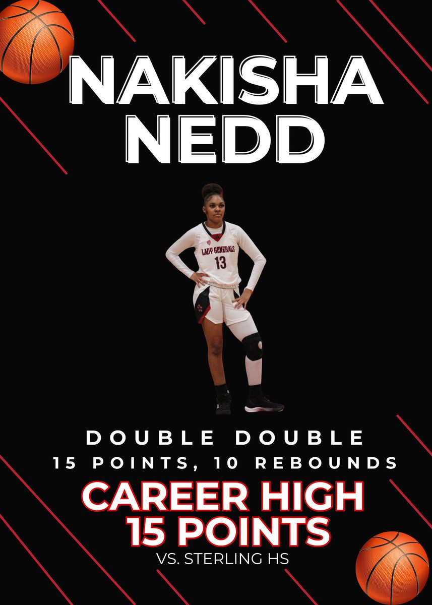 macladygenerals's tweet photo. Congrats to Nakisha Nedd on achieving this milestone in her career over the weekend at the HISD Tournament. She was the jump starter to our offense this game &amp; was instrumental in securing the dub! 🫡 https://t.co/RynFFjBqUT