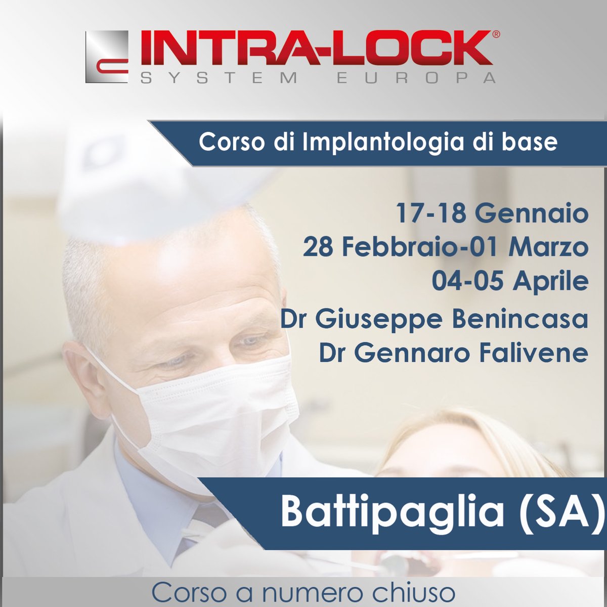 IntraLockSystem's tweet photo. Corso di implantologia base, rivolto agli odontoiatri che vogliono approcciarsi all’implantologia secondo le più recenti tecniche chirurgiche.

Info su date e costi in brochure.
https://t.co/qZs7NoxbCv
#IntraLock #implantologiadentale #altaformazione https://t.co/AJQkzqYygI