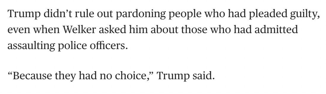 SarahLongwell25's tweet image. Trump lied to people about the election being stolen. Told them to take back their country. 

They violently attacked the Capitol and assaulted police officers. 

Now Trump is going to pardon them saying “they had no choice.”

Vile.