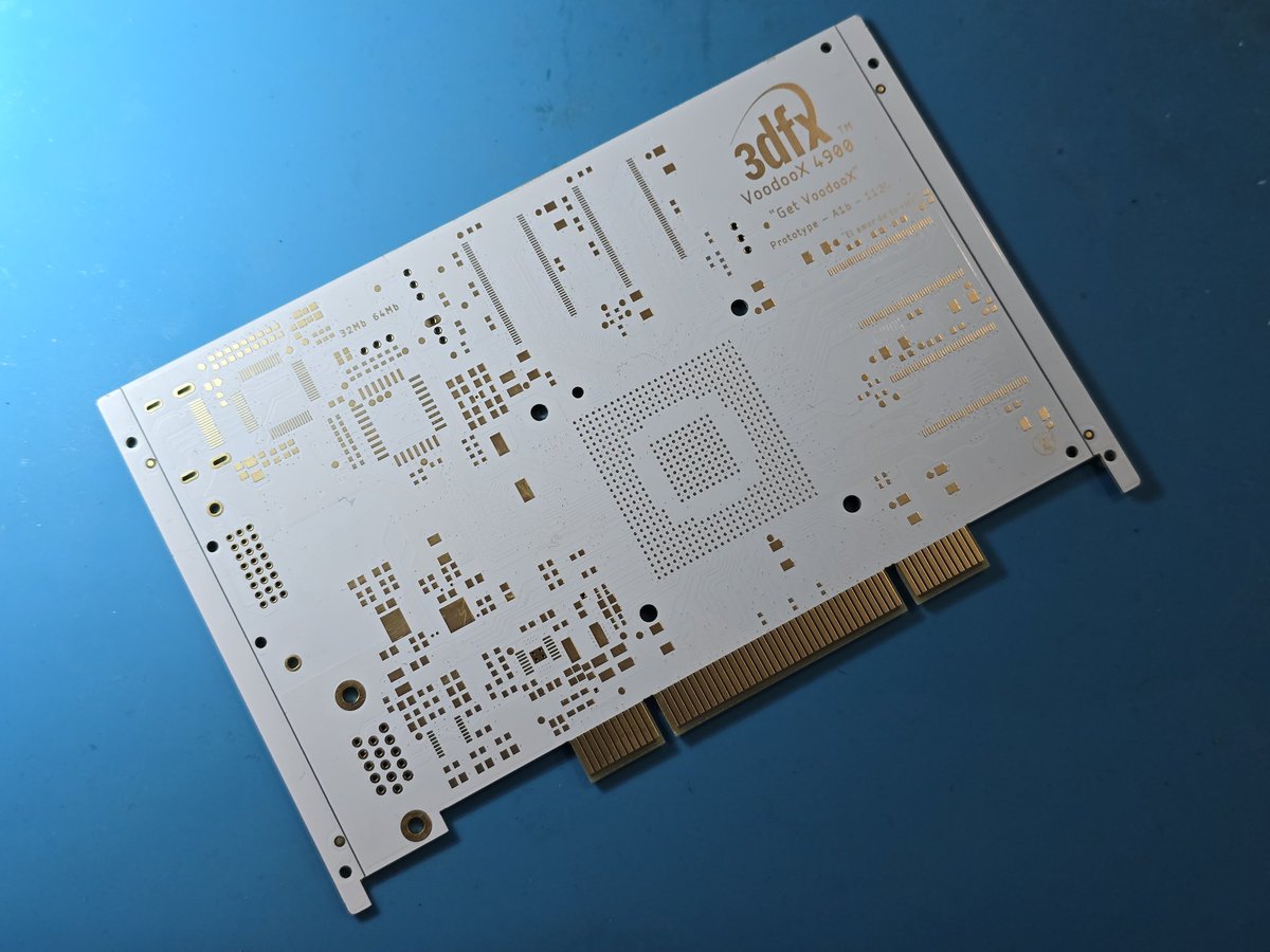 VoodooX project - I'm in middle of remodeling our house, and I've been without my Lab room for more than 8 months, but here new  vers- it comes with HDMI, DVI&amp;VGA. I fixed minor bugs and routed the memory signal in different way. This time WHITE PCB color- yes, Christmas design😍