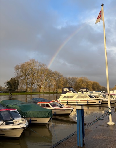 After a wet and windy weekend, a rainbow, if only it lasted long enough to find that pot of gold !