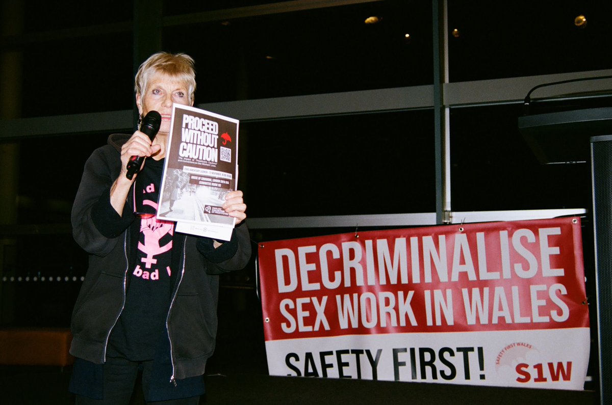 Speakers included representatives from the Street Workers Collective Ireland, <a href="/AgainstRape/">Women Against Rape</a>, Global Women Against Deportations, <a href="/AmnestyUK/">Amnesty UK</a>, <a href="/ProstitutesColl/">English Collective of Prostitutes ♀️ 🏳️‍⚧️</a> and <a href="/LeanneWood/">Leanne Wood 💚💛</a>