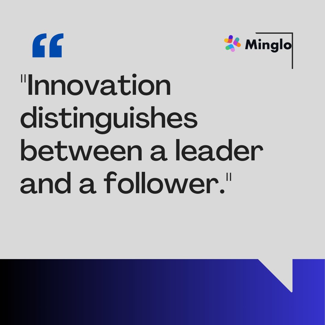 Minglo_info's tweet photo. Monday Motivation Quote
"Innovation distinguishes between a leader and a follower."
– Steve Jobs
👉Join Minglo community: https://t.co/mJVBs4MI8N
📷Follow us for the latest #career insights and product updates! #minglo #AI #blockchain #CareerTips #wellbeing #tech #careerdevelopment #careergrowth