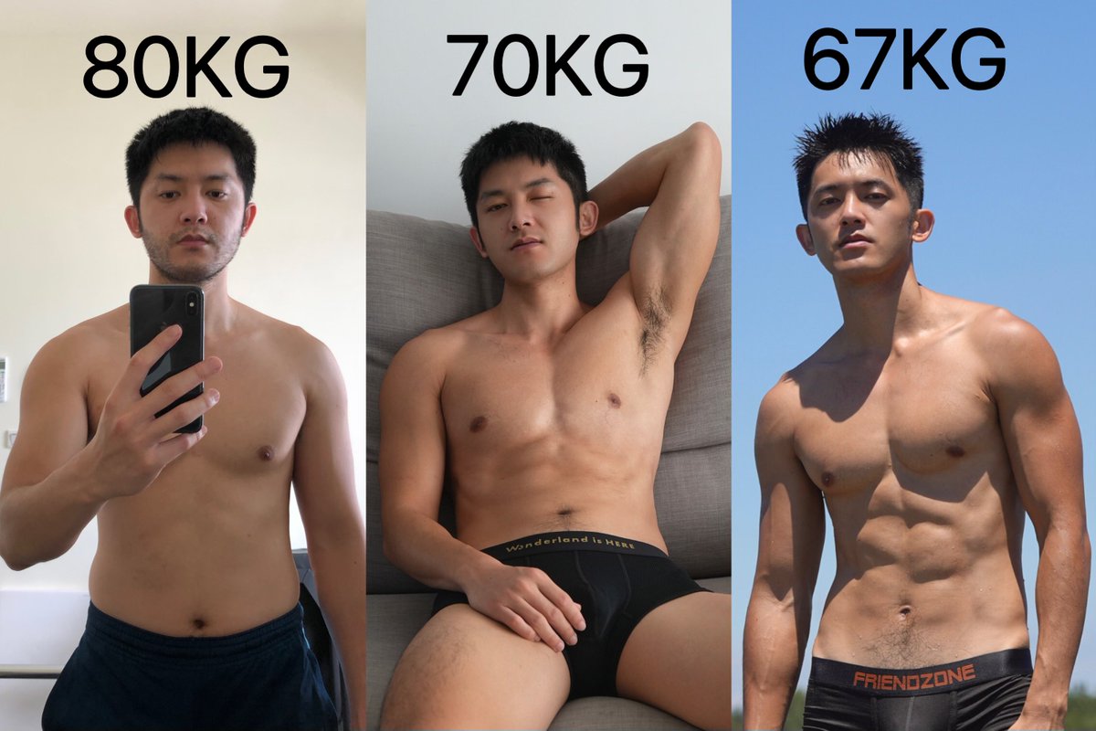 Adam30201520's tweet photo. 這一兩年身體的變化
看起來像
大哥 二哥 三弟
你們喜歡哪一個？
😂

中間70公斤是最近的我，最一開始先因爆食而發胖，再因愛上跑步和工作需求變超瘦，又因胃發炎影響生活和工作，直到最近調整飲食和生活，以及規律健身，才讓目前體態看起來正常一點，近期有感，健康最重要。 https://t.co/65GwiSQAQe