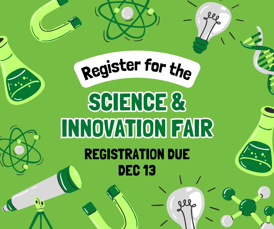 Registration for the Science &amp; Innovation Fair is due December 13! All K-12 students can participate in this opportunity to share their STEM ideas. Register projects and learn more here: foresthills.edu/district-news/…