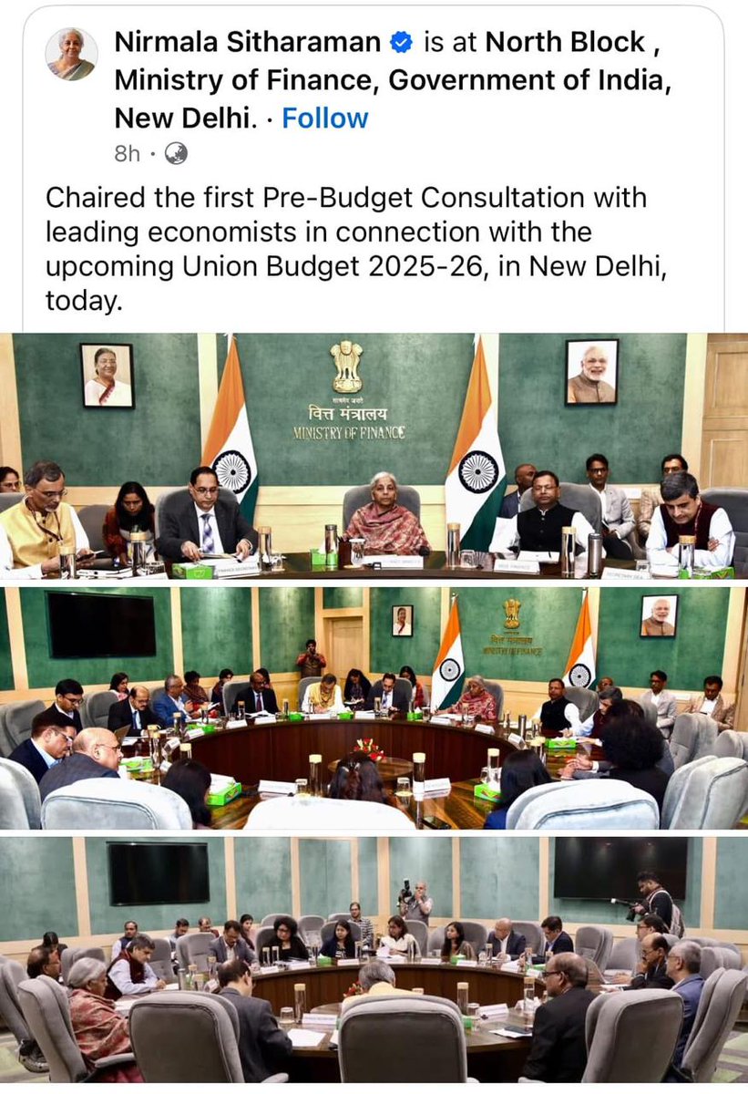 CdsTrivandrum's tweet photo. A proud moment for CDS !!!
Among the 11 economists who attended the Pre-budget consultation meeting with Finance Minister of India, 3 are CDS alumni of PhD programme. https://t.co/KSngu6xcwc