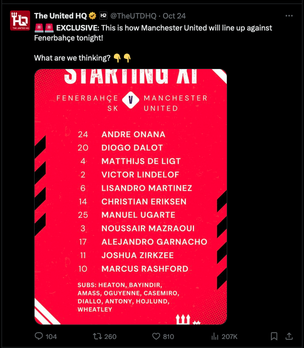 UtdDefence's tweet photo. Roberto garnacho has slyly removed the account handle from his bio now.

But I checked out TheUTDHQ myself &amp; almost every EXCLUSIVE Matchday squad leak they have dropped, has been on the days when Garnacho starts.

Alejandro Garnacho and his brother are on thin ice at United https://t.co/EEE8UCiUMy