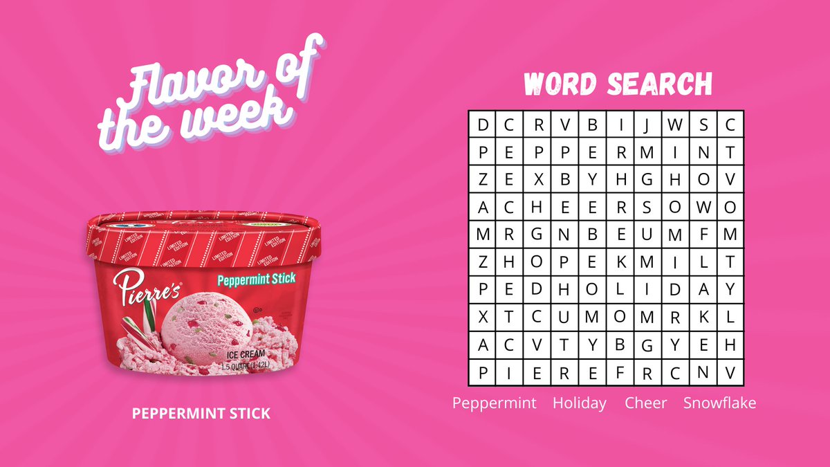 PierresTweets's tweet photo. 🎄'Tis the season for Pierre’s Peppermint Stick Ice Cream! Bursting with candy cane pieces &amp; holiday cheer, it's Santa-approved. 🎅✨

#FlavorOfTheWeek #PeppermintStick https://t.co/YqYLMPuy1y