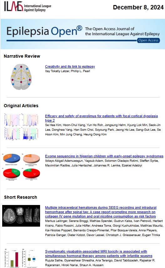 Epilepsia Open (@epilepsiaopen) on Twitter photo Epilepsia Open - Recently published articles (December 8, 2024)
mailchi.mp/ilae/epilepsia…
#epilepsy #ILAE <a href="/IlaeWeb/">International League Against Epilepsy</a> <a href="/WileyNeuro/">Wiley Neuro</a> @Epilepsiaopen Epilepsia Open - Recently published articles (December 8, 2024)
mailchi.mp/ilae/epilepsia…
#epilepsy #ILAE <a href="/IlaeWeb/">International League Against Epilepsy</a> <a href="/WileyNeuro/">Wiley Neuro</a> @Epilepsiaopen