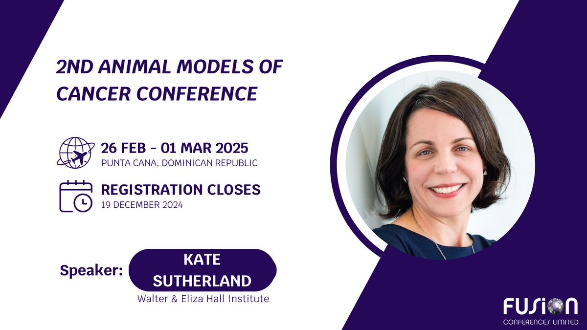 Fusion Conferences (@fusion_conf) on Twitter photo <a href="/Sutherland_Lab/">Sutherland Lab</a> we are looking forward to your presentation at #AMC25 in February!☀️Please RT to let your followers know registration closes next week, if they'd like to join us in the Dominican Republic🇩🇴
Registration closes📆19 Dec 2024
More details➡️bit.ly/3zK9wBP <a href="/Sutherland_Lab/">Sutherland Lab</a> we are looking forward to your presentation at #AMC25 in February!☀️Please RT to let your followers know registration closes next week, if they'd like to join us in the Dominican Republic🇩🇴
Registration closes📆19 Dec 2024
More details➡️bit.ly/3zK9wBP