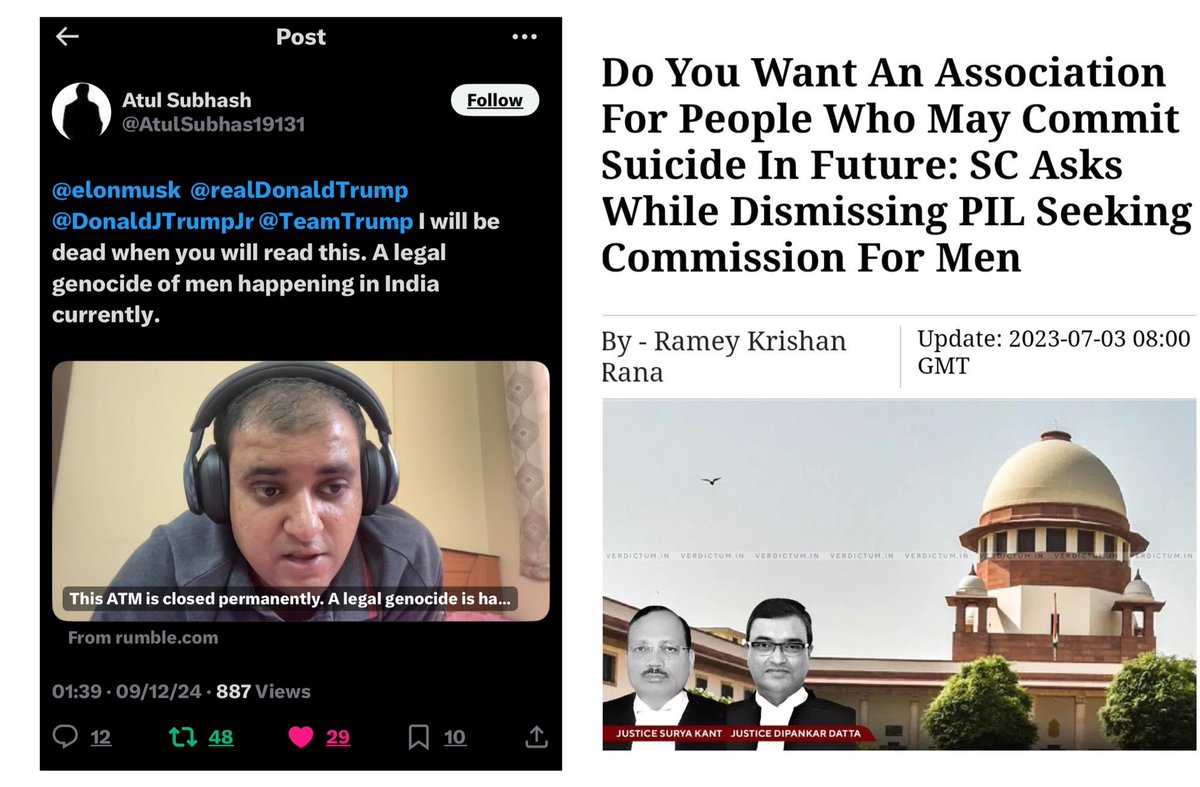 India is banana 🍌 republic and Indians judicial system is rotten. Indian judiciary is responsible for #MaleGenocide in India.
Gone too soon brother.