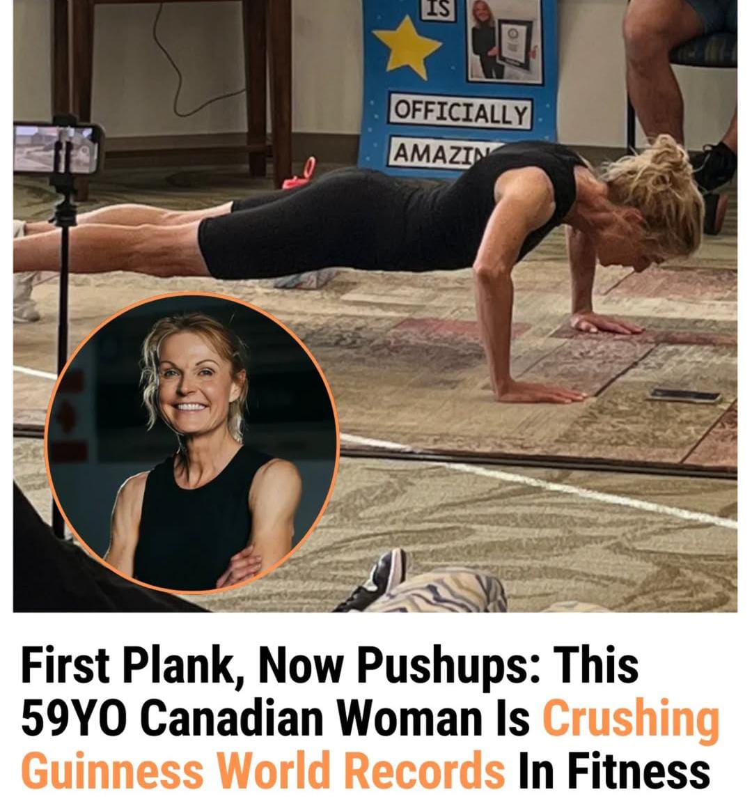 Nam_Magal3's tweet photo. Donna said, "I had to fight back the happy tears and emotions and keep going. I still felt quite strong and I was aiming for a high number of push ups to complete in the next 17 minutes."She added, "My message is to be a believer."#guinnessworldrecord #donnajeanwilde #canada https://t.co/TsKzNzdmmw