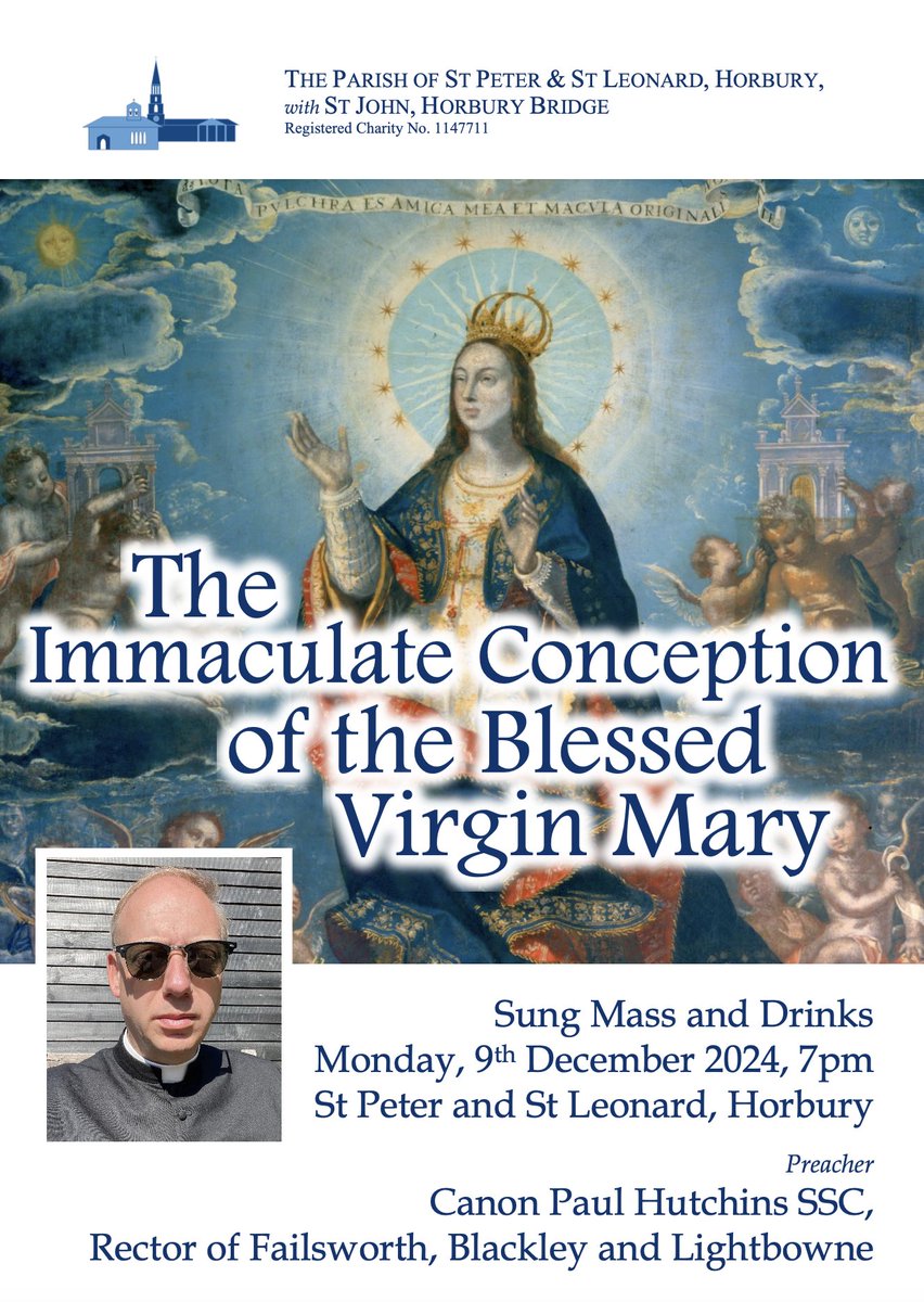 horburychurch (@horburychurch) on Twitter photo This evening at St Peter’s we celebrate the #immaculateconception of the Blessed Virgin Mary with sung mass. Our guest preacher is <a href="/FrPaulHutchins/">Fr Paul Hutchins</a>, Rector of Failsworth. Mass will be followed by celebratory drinks, and cheese & biscuits! 🙏🏻🍷🧀 #horbury #horburybridge #wakefield This evening at St Peter’s we celebrate the #immaculateconception of the Blessed Virgin Mary with sung mass. Our guest preacher is <a href="/FrPaulHutchins/">Fr Paul Hutchins</a>, Rector of Failsworth. Mass will be followed by celebratory drinks, and cheese & biscuits! 🙏🏻🍷🧀 #horbury #horburybridge #wakefield